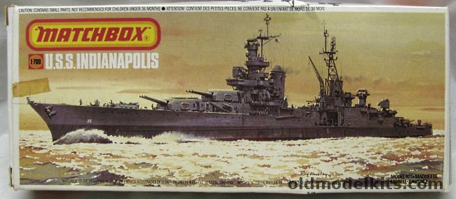 Matchbox 1/700 USS Indianapolis CA35 Heavy Cruiser, PK165 plastic model kit